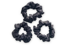  Mayfairsilk Charcoal Silk Scrunchies Set