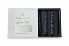  Mayfairsilk Charcoal Silk Hair Ties Set