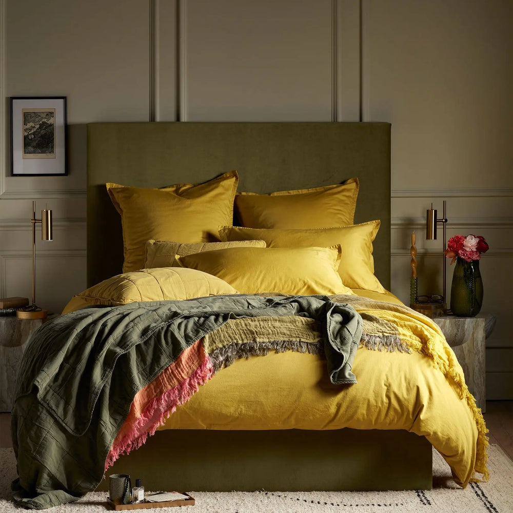 Chartreuse Super Soft 100% Cotton Bed Linen The Secret Linen Store