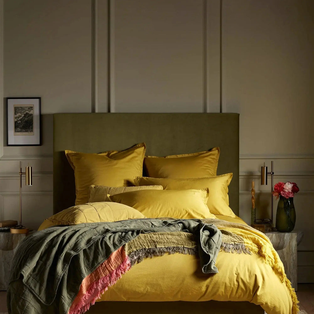 Chartreuse Super Soft 100% Cotton Bed Linen The Secret Linen Store