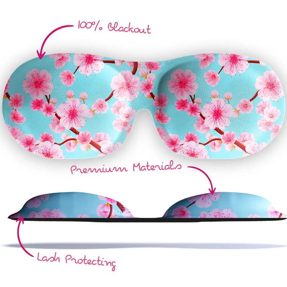 Cherry Blossom Contoured 3D Blackout Sleep Mask SMUG