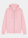 Cherry Blossom Pink Mens Organic Cotton Relaxed-Fit Zip Hoodie hewn.