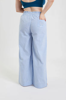  Chicory Check Woven-Cotton Pyjama Trousers - Blue Check Peachaus