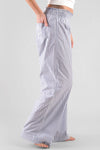 Chicory Striped Woven-Cotton Trousers - Oceanic Blue Peachaus