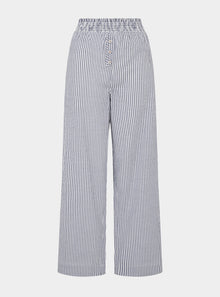  Chicory Striped Woven-Cotton Pyjama Trousers - Charcoal Stripe