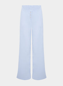  Chicory Striped Woven-Cotton Pyjama Trousers - Mountain Blue