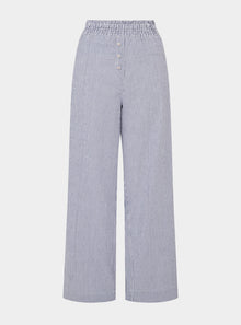  Chicory Striped Woven-Cotton Pyjama Trousers - Pinstripe Charcoal