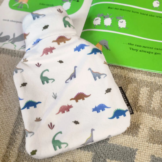 Children’s Dinosaur Print 1L Hot Water Bottle CosyPanda