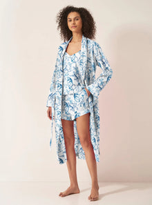  Chinoiserie Whimsy Organic Cotton Robe Myza