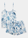 Chinoiserie Whimsy Women's Organic Cotton Cami Short Set Myza