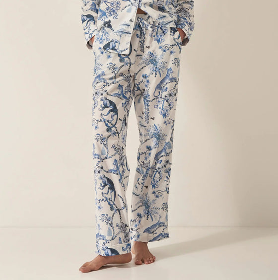 Chinoiserie Whimsy Women's Organic Cotton Pyjama Trouser Myza