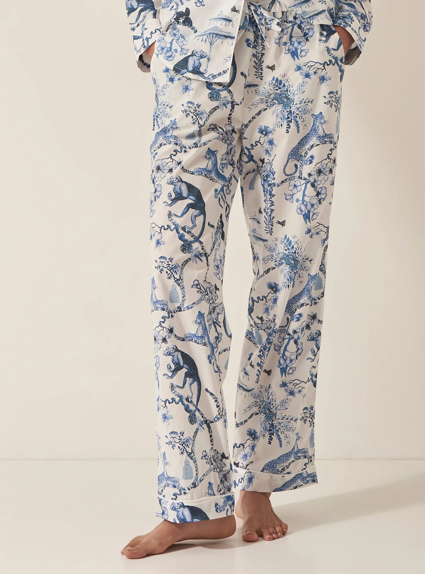 Chinoiserie Whimsy Women's Organic Cotton Pyjama Trouser Myza