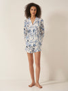 Chinoiserie Whimsy Women's Long Sleeve Organic Cotton Pyjama Short Set