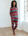 Christmas Nutcracker Fair Isle Print Women's Long Pyjama Set Chelsea Peers