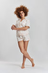 Cicely Embroidered Woven-Cotton Pyjama Shorts - Shoreline Peach Peachaus