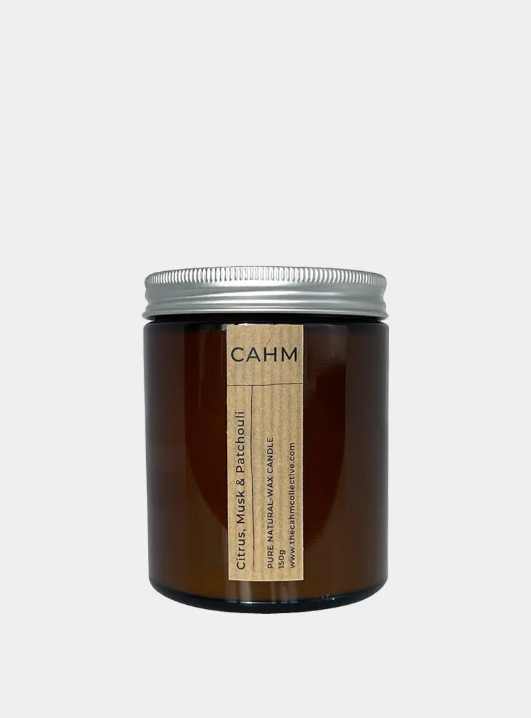 Citrus, Musk & Patchouli Candle - Amber Jar CAHM