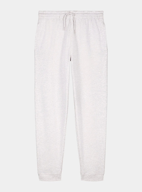 Cloud Grey Marl Mens Organic Cotton Relaxed-Fit Joggers hewn.