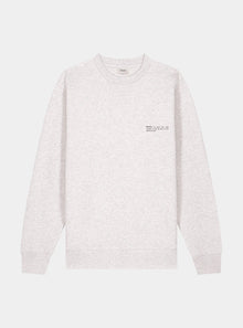  Cloud Grey Marl Mens Organic Cotton Relaxed-Fit Sweatshirt hewn.