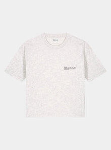  Cloud Grey Marl Womens Organic Cotton Boxy T-Shirt hewn.