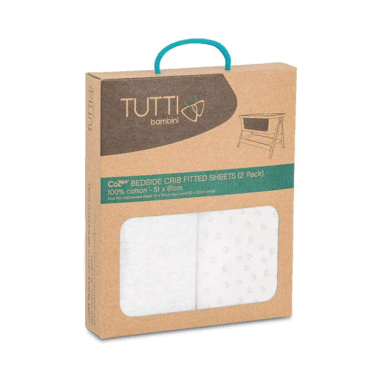 CoZee Fitted Sheets (2 Pack) Tutti Bambini