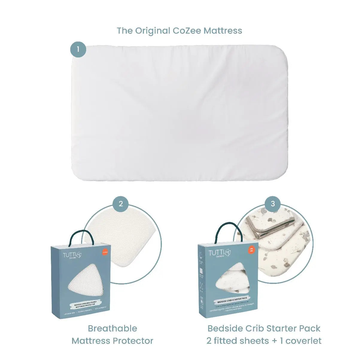 CoZee Supreme Mattress & Bedding Bundle Tutti Bambini