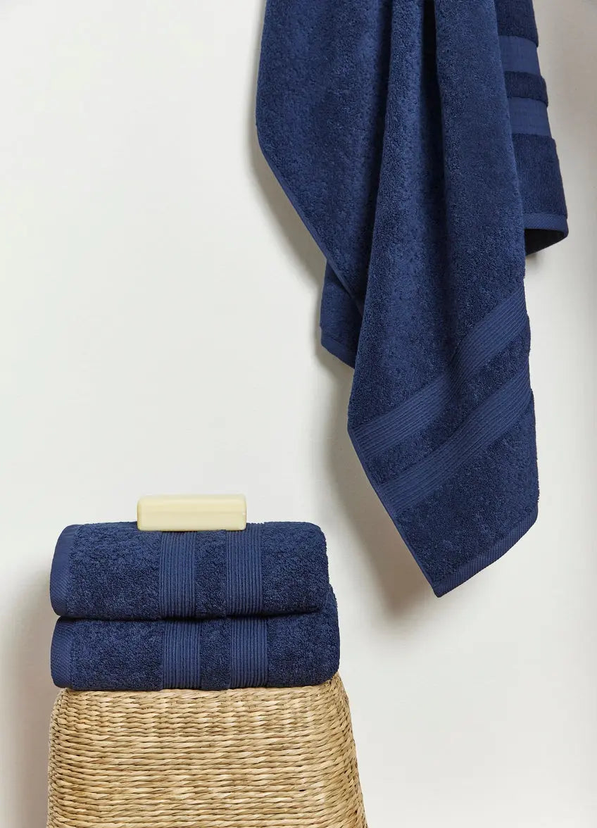 Cobalt Blue Elegance Cotton Towel Torres Novas