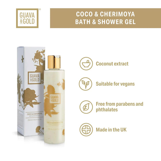 Coco & Cherimoya Bath & Shower Gel Guava & Gold