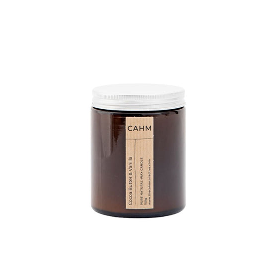 Cocoa Butter & Vanilla Candle - Amber Jar