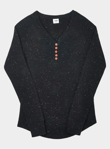  Confetti Black Long Sleeve Top