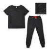 Confetti Black T-Shirt & Trousers Pyjamas Set Tessie Clothing