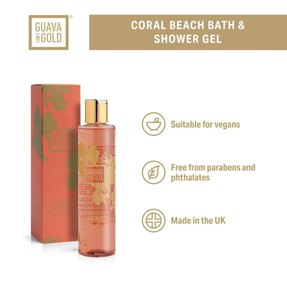 Coral Beach Bath & Shower Gel Guava & Gold