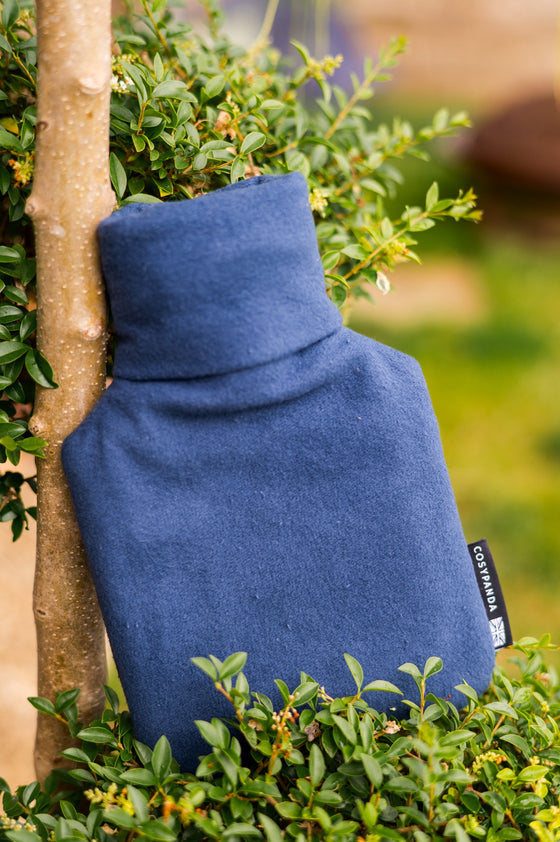 Midnight Blue Cotton 1L Hot Water Bottle