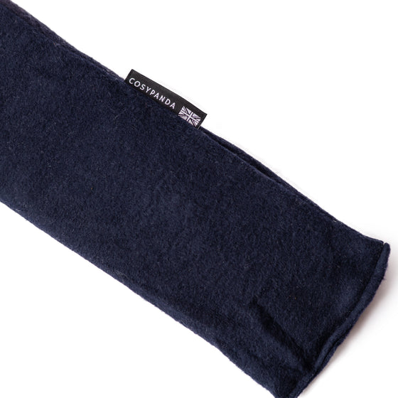 UK Made Natural Cotton Microwaveable Wheat Wrap - Navy Blue