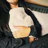 Silky Soft White Hot Water Bottle