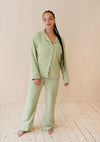 Olive Houndstooth Cotton Pyjamas TartanBlanketCo