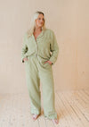 Olive Houndstooth Cotton Pyjamas TartanBlanketCo