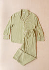 Olive Houndstooth Cotton Pyjamas TartanBlanketCo