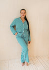 Teal Checkerboard Cotton Pyjamas TartanBlanketCo