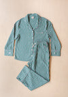 Teal Checkerboard Cotton Pyjamas TartanBlanketCo