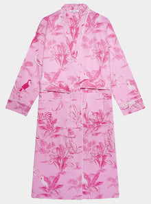  Pink Botanical Jungle Organic Cotton Robe