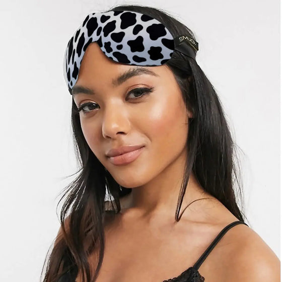 Cow Print Contoured 3D Blackout Sleep Mask SMUG