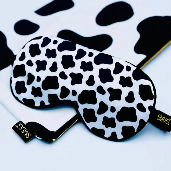 Cow Print Satin Sleep Mask SMUG