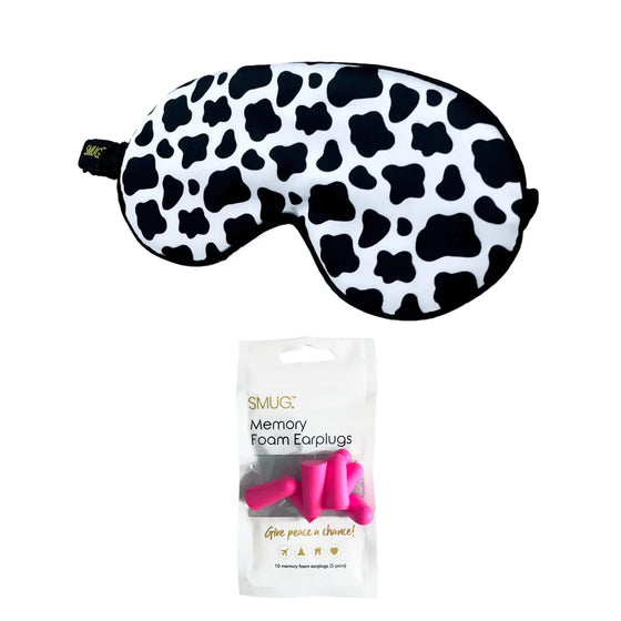 Cow Print Satin Sleep Mask SMUG