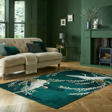  Cranes Chenille Rug Dunelm