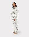 Cream Giraffe Women's Maternity Organic Cotton Long Pyjama Set Chelsea Peers