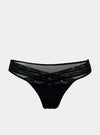 Crossing Lines Fine Mesh Bikini Black NOKAYA