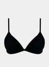 Crossing Lines Mesh T-Shirt Push-Up Wireless Triangle Black Bra NOKAYA