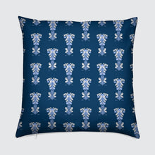  Damask Pattern on Teal Velvet Cushion Long Studio Design