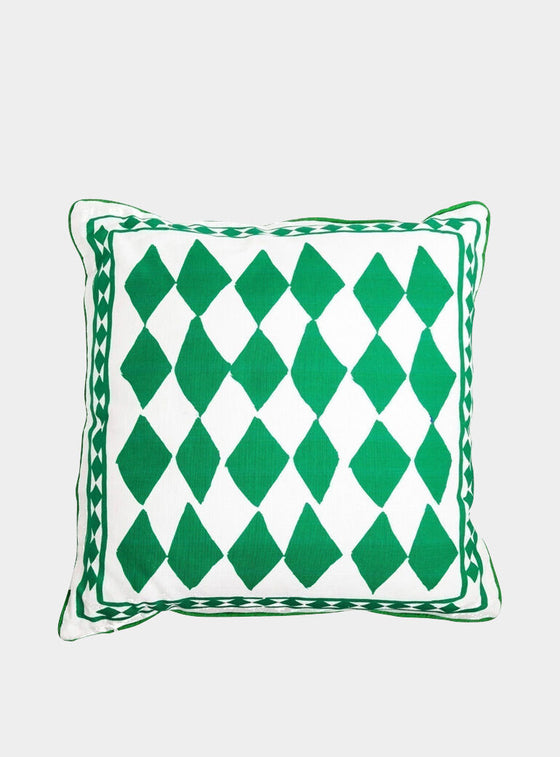 Cushion Cover / "The Green Diamonds"