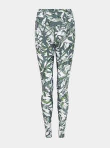  Cycad Recycled-Fabric Performance Leggings - Leaf Print Peachaus